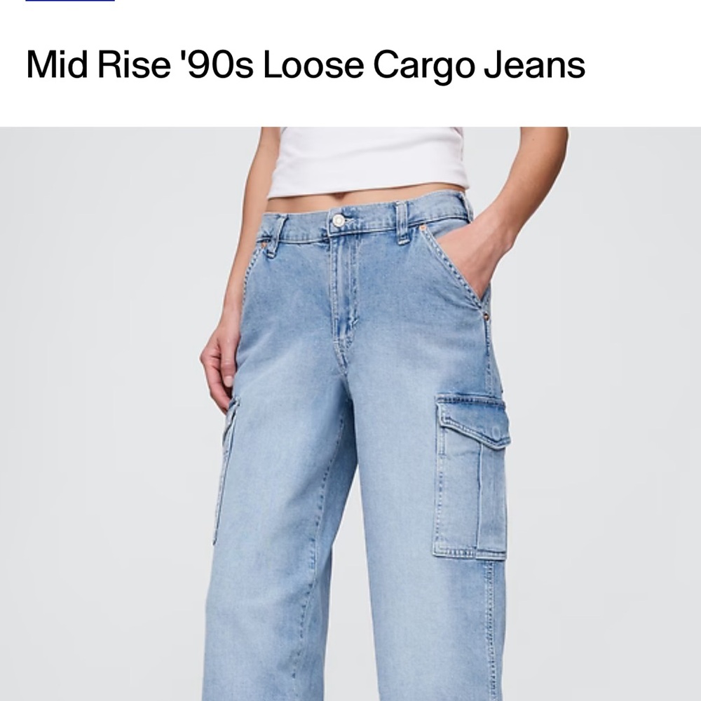 Blue Denim Cargo Jeans
